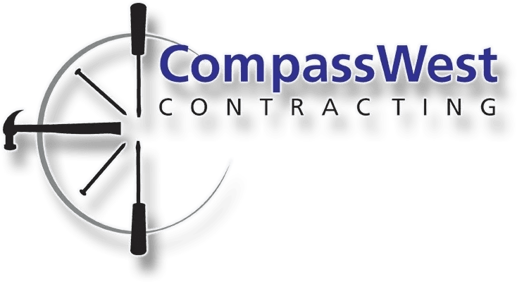 A picture of the compass west contracting logo.