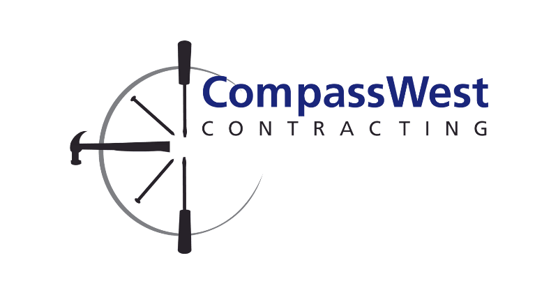 A logo of compass works contracting